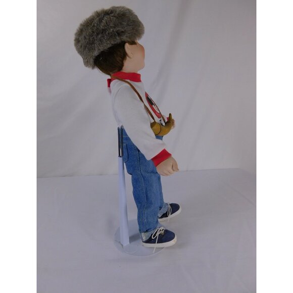 SALE Vintage Disney Doll Tina Tewell Boy Coonskin Cap Mickey Balloon Porcelain 5 - Picture 5 of 12
